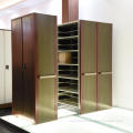 Public Library Mechanical Book Storage Racks System Mobile Compact Shelving